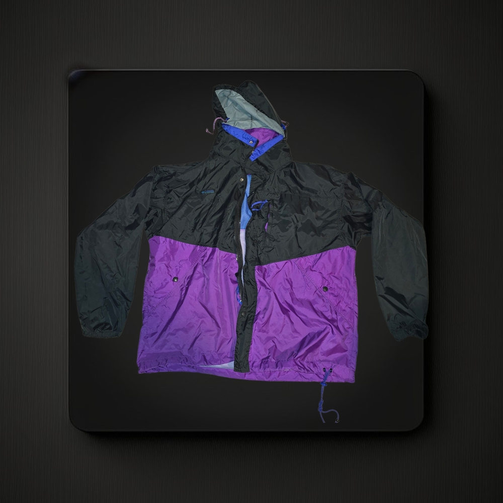 Columbia Black and Purple Windbreaker